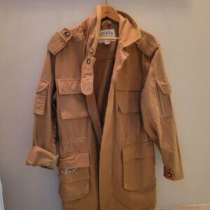 Men's Medium Knee Length Brown Orvis Jacket